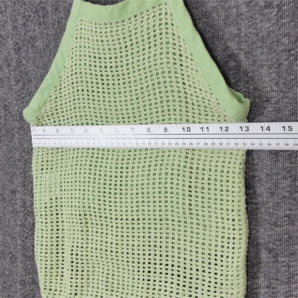 Sand Cloud Crochet Tote Green 100% Organic Cotton Mesh Boho Market Shoulder Bag - Picture 6 of 11